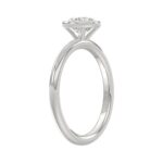 LADIES SOLITAIRE RING 1CT ROUND DIAMOND 14K WHITE GOLD (CENTER STONE ROUND DIAMOND 1CT ) - Image 3