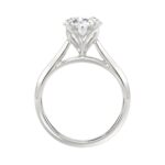 LADIES SOLITAIRE RING 4CT OVAL DIAMOND 14K WHITE GOLD - Image 2