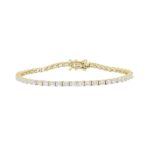 LADIES BRACELET 5CT EMERALD DIAMOND 14K YELLOW GOLD
