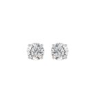 14K WHITE GOLD 1.00CT ROUND DIAMOND LADIES EARRING