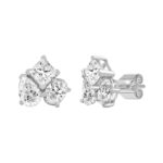 14K WHITE GOLD 3.00CT PEAR/OVAL/PRINCESS DIAMOND LADIES EARRING - Image 3