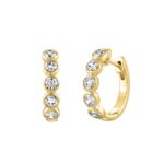 14K YELLOW GOLD 1.00CT ROUND DIAMOND LADIES EARRINGS - Image 3