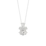 14K WHITE GOLD 1 1/2CT MARQUISE/PEAR/OVAL DIAMOND LADIIES PENDANT WITH CHAIN