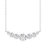 14K WHITE GOLD 1.00CT ROUND DIAMOND LADIES NECKLACE