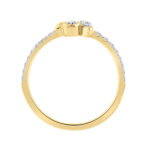 Elegance Ladies Round Diamond Cluster Fashion Ring In 10K Yellow Gold – Marquise Design - Image 2