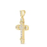 14K YELLOW GOLD 2 1/2CT ROUND DIAMOND MEN'S PENDANT - Image 2