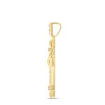 14K YELLOW GOLD 2 1/2CT ROUND DIAMOND MEN'S PENDANT - Image 3