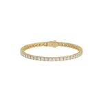 14K YELLOW GOLD 5.00CT ROUND DIAMOND MEN'S BRACELET