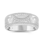 MEN'S BAND 1/2CT ROUND DIAMOND 14K WHITE GOLD