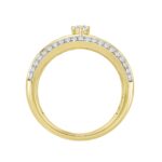 MEN'S BAND 1/2CT ROUND/PRINCESS DIAMOND 14K YELLOW GOLD - Image 2