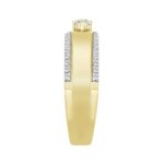 MEN'S BAND 1/2CT ROUND/PRINCESS DIAMOND 14K YELLOW GOLD - Image 3