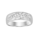 MEN'S BAND 1/3CT ROUND DIAMOND 14K WHITE GOLD