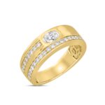 MEN'S BAND 1CT ROUND/OVAL DIAMOND 14K YELLOW GOLD - Image 2