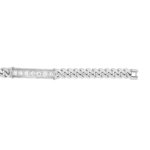 MEN'S BRACELET 2 1/2CT ROUND DIAMOND 14K WHITE GOLD - Image 3