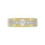 MEN'S RING 1CT ROUND DIAMOND 14K YELLOW GOLD (CENTER STONE ROUND DIAMOND 3/4CT ) - Image 4