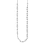 LADIES NECKLACE 20CT ROUND/OVAL DIAMOND 14K WHITE GOLD - Image 2