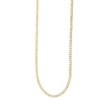 LADIES NECKLACE 9CT ROUND DIAMOND 14K YELLOW GOLD - Image 2