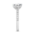 LADIES RING 1 3/4CT ROUND/HEART/PEAR DIAMOND 14K WHITE GOLD - Image 3