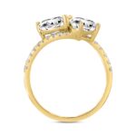 LADIES RING 2 1/4CT ROUND/HEART DIAMOND 14K YELLOW GOLD - Image 2