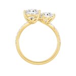 LADIES RING 2 1/4CT ROUND/HEART/PRINCESS DIAMOND 14K YELLOW GOLD - Image 2