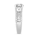 LADIES RING 3 1/2CT ROUND DIAMOND 14K WHITE GOLD (CENTER STONE ROUND DIAMOND 2CT ) - Image 3