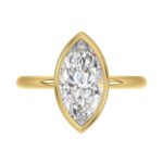 LADIES SOLITAIRE RING 3CT MARQUISE DIAMOND 14K YELLOW GOLD (CENTER STONE MARQUISE DIAMOND 3CT ) - Image 5