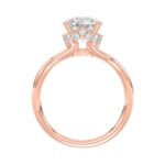 14K ROSE GOLD 3 5/8CT ROUND DIAMOND LADIES BRIDAL SET (CENTER STONE ROUND DIAMOND 2CT) - Image 2