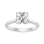 14K WHITE GOLD 1 1/2CT CUSHION DIAMOND LADIES RING