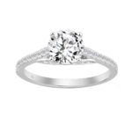 14K WHITE GOLD 1 1/2CT ROUND DIAMOND LADIES BRIDAL RING (CENTER STONE ROUND DIAMOND 1 1/4CT)