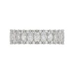 14K WHITE GOLD 1 1/2CT ROUND/MARQUISE DIAMOND LADIES BAND - Image 5