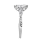 14K WHITE GOLD 1 1/2CT ROUND/MARQUISE DIAMOND LADIES RING (CENTER STONE MARQUISE DIAMOND 1CT) - Image 3