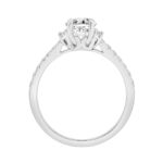 14K WHITE GOLD 1 1/2CT ROUND/OVAL/BAGUETTE DIAMOND LADIES RING (CENTER STONE OVAL DIAMOND 1 1/4CT) - Image 2
