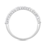 14K WHITE GOLD 1 1/2CT ROUND/PRINCESS DIAMOND LADIES BAND - Image 2