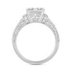 14K WHITE GOLD 1 1/2CT ROUND/PRINCESS DIAMOND LADIES RING - Image 2