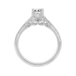 14K WHITE GOLD 1 1/2CT ROUND/RADIANT DIAMOND LADIES RING - Image 2