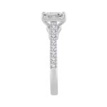 14K WHITE GOLD 1 1/2CT ROUND/RADIANT DIAMOND LADIES RING - Image 3