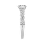 14K WHITE GOLD 1 1/3CT ROUND DIAMOND LADIES BRIDAL RING (CENTER STONE ROUND DIAMOND 1CT) - Image 3