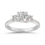 14K WHITE GOLD 1 1/3CT ROUND DIAMOND LADIES RING (CENTER STONE ROUND DIAMOND 1CT)
