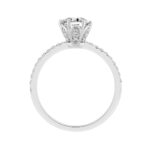 14K WHITE GOLD 1 1/3CT ROUND DIAMOND LADIES RING (CENTER STONE ROUND DIAMOND 1CT) - Image 2
