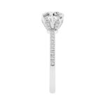 14K WHITE GOLD 1 1/3CT ROUND DIAMOND LADIES RING (CENTER STONE ROUND DIAMOND 1CT) - Image 3