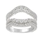 14K WHITE GOLD 1 1/4CT ROUND DIAMOND LADIES WRAP RING