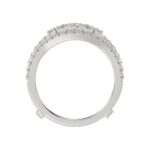 14K WHITE GOLD 1 1/4CT ROUND DIAMOND LADIES WRAP RING - Image 2