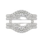 14K WHITE GOLD 1 1/4CT ROUND DIAMOND LADIES WRAP RING - Image 5