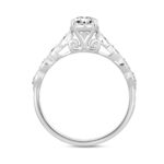 14K WHITE GOLD 1 1/4CT ROUND/OVAL DIAMOND LADIES RING (CENTER STONE OVAL DIAMOND 1CT) - Image 2