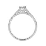 14K WHITE GOLD 1 1/4CT ROUND/PEAR DIAMOND LADIES BRIDAL RING (CENTER STONE PEAR DIAMOND 1CT) - Image 2