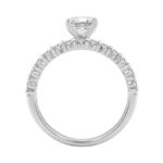 14K WHITE GOLD 1 1/4CT ROUND/PRINCESS DIAMOND LADIES BRIDAL SET (CENTER STONE PRINCESS DIAMOND 3/4CT) - Image 2