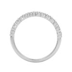 14K WHITE GOLD 1 1/4CT ROUND/PRINCESS DIAMOND LADIES BRIDAL SET (CENTER STONE PRINCESS DIAMOND 3/4CT) - Image 4