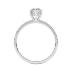 14K WHITE GOLD 1 3/4CT MARQUISE/ROUND DIAMOND LADIES RING (CENTER STONE MARQUISE DIAMOND 1 1/2CT) - Image 2