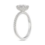 14K WHITE GOLD 1 3/4CT ROUND/CUSHION DIAMOND LADIES RING (CENTER STONE CUSHION DIAMOND 1 1/2CT) - Image 3