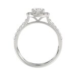 14K WHITE GOLD 1 3/4CT ROUND/OVAL DIAMOND LADIES BRIDAL SET (CENTER STONE OVAL DIAMOND 1CT) - Image 2